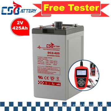 CSBattery 2V400Ah sealed AGM Battery for block/Emergency-Power/telecom/forklift